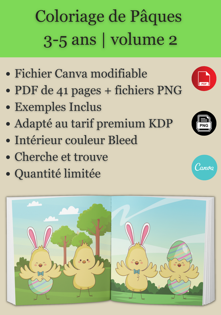 Carnet de Notes Lapin Vert 99 pages 6x9, Kdpfastoche – KDP Fastoche 3.0