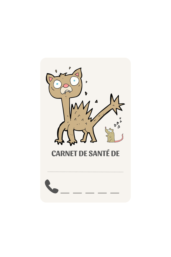 Carnet de Santé pour Chat | couleur crème | 100 pages 6x9 - Kdpfastoche
