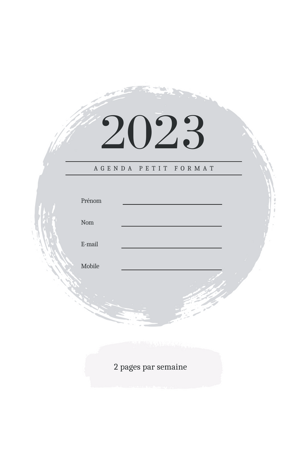 Agenda 2023 | 2 pages par semaine | 3 Formats