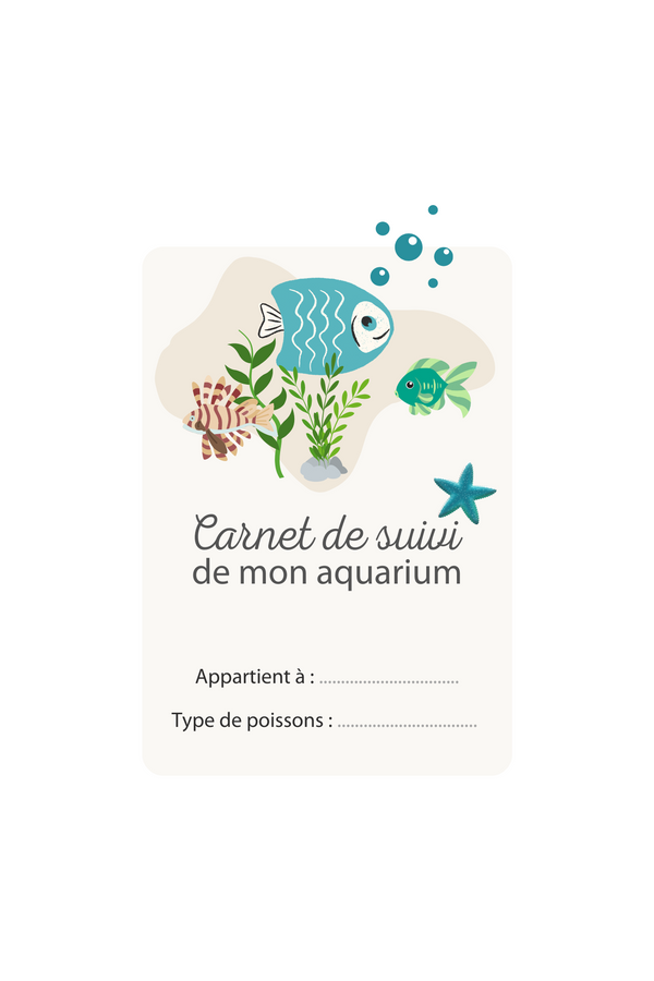 Carnet de suivi Aquarium en couleurs | 72 pages | 6x9