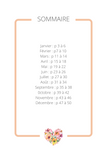 Calendrier des Anniversaires Floral en couleurs 50 pages 6x9
