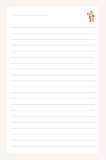 Carnet de notes Ourson beige | 99 pages 6x9 - Kdpfastoche