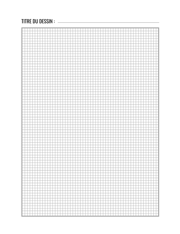 Cahier Pixel Art 123 pages 8.5x11 - Kdpfastoche