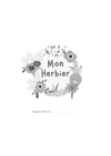 Cahier Herbier Lapin mignon Noir et blanc 99 pages A4