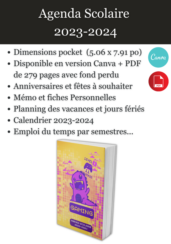 Agenda 2024 Journalier: Planificateur Journalier 1 Page par Jour avec Heure  du Janvier 2024 au Decembre 2024 | Grand Format A4 (French Edition)