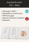Journal de Suivi FIV/PMA | 64 pages | 6x9