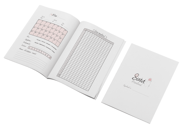 Carnet de Suivi Menstruel élégant rose 100 pages 6x9 - Kdpfastoche